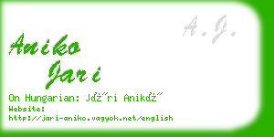 aniko jari business card